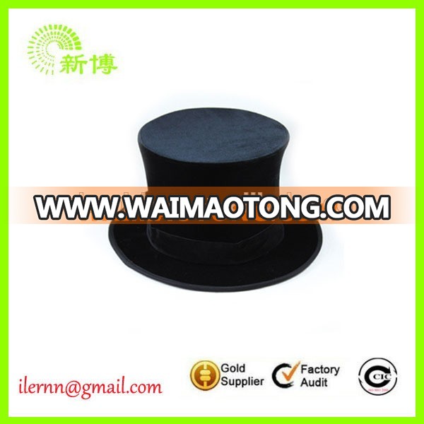 Deluxe wool felt top hat adult 10cm tall halloween costume hat